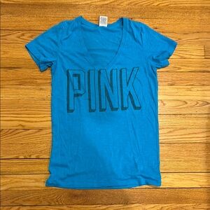 PINK Victoria's Secret Blue Short Sleeve Tee
